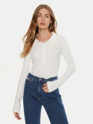 Calvin Klein Jeans Polo J20J224457 Biały Slim Fit. Białe koszulki polo Calvin Klein Jeans, xl, bez wzorów, z bawełny, bez kołnierzyka, bez ramiączek. Za 169.99 zł.