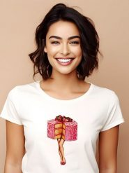 WOOOP Koszulka "Hot Cakes" w kolorze białym rozmiar: S. Białe bluzki Wooop, s, bez wzorów, z bawełny, bez kołnierzyka, bez ramiączek. Za 56.99 zł.