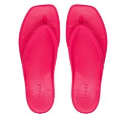 Japonki Crocs. Czerwone klapki Crocs, bez wzorów, bez obcasa. Za 179.99 zł.