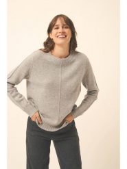 Just Cashmere Kaszmirowy sweter "Emma" w kolorze jasnoszarym rozmiar: M. Szare swetry Just Cashmere, m, bez wzorów, z kaszmiru, bez ramiączek. Za 565.99 zł.