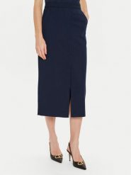 TWINSET Spódnica ołówkowa 242TP2153 Granatowy Regular Fit. Niebieskie spódnice Twinset, bez wzorów, z syntetyku, ołówkowe. Za 469.99 zł.
