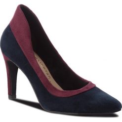 Półbuty TAMARIS - 1-22419-21 Navy/Merlot 849. Fioletowe czółenka Tamaris, bez wzorów, z materiału, bez obcasa, na obcasie, bez zapięcia. W wyprzedaży za 199.00 zł.