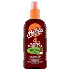 Malibu Olejek do opalania brązujący w sprayu SPF4 Ochrona przeciwsłoneczna 200 ml. Kremy do opalania Malibu. Za 53.99 zł.