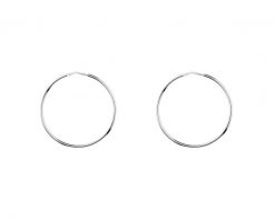 Kolczyki srebrne - koła, 44 mm. Szare kolczyki Apart, srebrne. Za 179.00 zł.