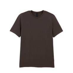 Bawełniana Koszulka Unisex Dla Dorosłych W Miękkim Stylu. Brązowe bluzki GILDAN, l, bez wzorów, z bawełny, sportowe, bez kołnierzyka, bez ramiączek. Za 38.99 zł.
