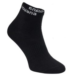 Skarpety Unisex Adult Igino Mid Cut (zestaw 3 Sztuk). Czarne skarpety IGUANA, bez wzorów. Za 43.99 zł.