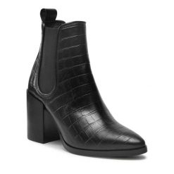 Botki Rage Age. Czarne botki Rage Age, bez wzorów, bez obcasa, na słupku, bez zapięcia. Za 649.99 zł.