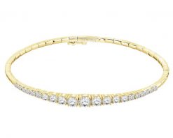 Bransoletka z żółtego złota z brylantami laboratoryjnymi - 1,90 ct - próba 750. Żółte bransoletki Apart, z brylantem, złote. Za 14,990.00 zł.