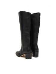 LAUREN RALPH LAUREN Kozaki Charly Bo Tal 802967813001 Czarny. Czarne kozaki Lauren Ralph Lauren, ze skóry, bez obcasa, na słupku, bez zapięcia. Za 1,329.00 zł.