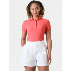 Koszulka Polo Damska Helly Hansen W Crewline. Czerwone koszulki polo Helly Hansen, bez wzorów, bez kołnierzyka, bez ramiączek. Za 299.00 zł.