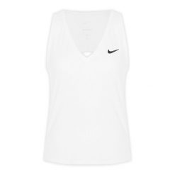 Tank top tenisowy damski Nike Court Dri-Fit Victory Tank. Białe koszulki sportowe Nike, bez wzorów, bez ramiączek, tenisowe, dri-fit (nike). Za 179.99 zł.