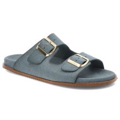 Niebieskie Klapki Hee Skórzane Obuwie Damskie. Niebieskie klapki Hee, bez wzorów, z jeansu, bez obcasa. Za 309.00 zł.