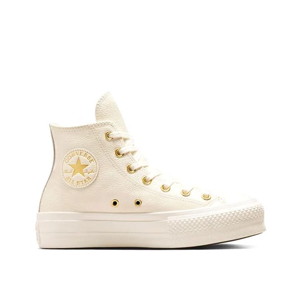 Buty CONVERSE CTAS LIFT HI Biały. Brązowe trampki Converse, bez wzorów, ze skóry, bez zapięcia. Za 449.05 zł.