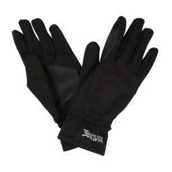 Rękawiczki softshellowe Gloves III. Czarne rękawiczki Regatta, bez wzorów, z softshellu, sportowe. Za 118.00 zł.