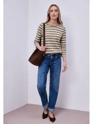 Street One Sweter w kolorze szarobrązowo-białym rozmiar: 36. Białe swetry Street One, bez wzorów, bez ramiączek. Za 105.88 zł.