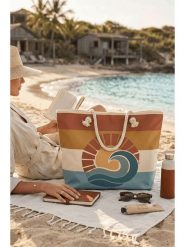 Lucky Bees Torba plażowa ze wzorem - 55 x 36 x 15 cm rozmiar: onesize. Torby na ramię Lucky Bees, bez wzorów, z materiału, na ramię, bez dodatków. Za 84.40 zł.