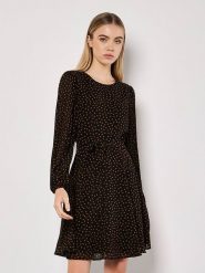 Apricot Sukienka w kolorze czarno-jasnobrązowym rozmiar: XS. Czarne sukienki Apricot, xs, bez wzorów, z tkaniny, bez kołnierzyka, bez ramiączek, mini. Za 83.81 zł.