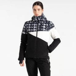 Kurtka narciarska damska Ice III. Czarne kurtki narciarskie Dare 2b, bez wzorów, bez kaptura, narciarskie. W wyprzedaży za 479.99 zł.
