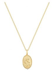 Glanzstücke München Pozłacany naszyjnik z zawieszką - dł. 40 cm rozmiar: onesize. Żółte naszyjniki Glanzstücke München, z cyrkonią, pozłacane. Za 157.73 zł.