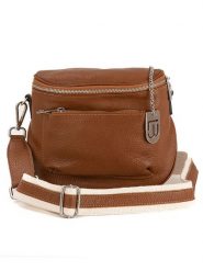 Lucca Baldi Skórzana torebka "Favara" w kolorze jasnobrązowym - 24 x 19 x 7 cm rozmiar: onesize. Brązowe torby na ramię Lucca Baldi, bez wzorów, z materiału, na ramię, bez dodatków. Za 261.45 zł.