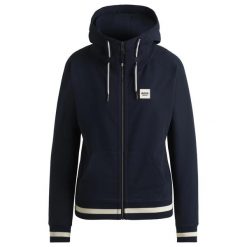 Damska bluza jeździecka Boss Equestrian Riva. Niebieskie bluzy BOSS EQUESTRIAN, s, z aplikacjami, z bawełny, z kapturem. Za 670.70 zł.