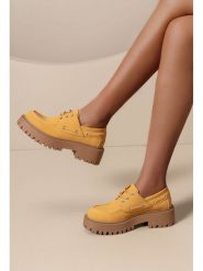 C'M Trzewiki w kolorze żółtym rozmiar: 40. Żółte półbuty sznurowane C'M, bez wzorów, eleganckie, bez obcasa, bez zapięcia. Za 121.99 zł.