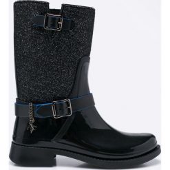 Trussardi Jeans - Kalosze. Czarne kalosze Trussardi Jeans, bez wzorów, z gumy. W wyprzedaży za 319.90 zł.
