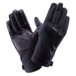 Rękawiczki damskie jesienno-zimowe Elbrus Tinio Polartec Wo's - czarne, Rozmiar L/XL. Czarne rękawiczki ELBRUS, bez wzorów, z dzianiny. Za 94.99 zł.