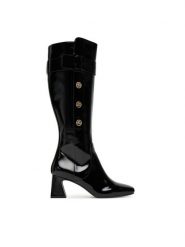 KARL LAGERFELD Kozaki KL31475A Czarny. Czarne kozaki KARL LAGERFELD, ze skóry, bez obcasa, na słupku, bez zapięcia. Za 1,619.00 zł.
