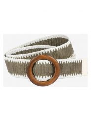 More & More Pasek w kolorze oliwkowo-białym rozmiar: S/M. Brązowe paski More & More, bez wzorów, z materiału. Za 83.81 zł.