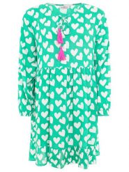 Zwillingsherz Sukienka "Heart Classic" w kolorze zielono-białym rozmiar: L/XL. Białe sukienki Zwillingsherz, l, bez wzorów, z wiskozy, bez kołnierzyka, bez ramiączek, mini. Za 184.46 zł.