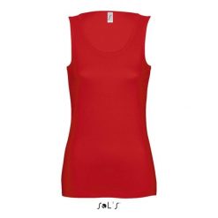 Damski tank top Sol's Jane. Niebieskie topy SOL'S, s, bez wzorów, z bawełny, bez kołnierzyka, bez ramiączek. Za 65.50 zł.