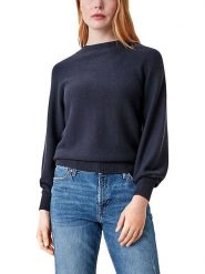 S.Oliver Sweter w kolorze granatowym rozmiar: 42. Niebieskie swetry S.Oliver, s, bez wzorów, ze splotem, bez ramiączek. Za 83.81 zł.