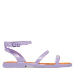 Sandały Melissa. Fioletowe sandały Melissa, bez wzorów, bez obcasa, na płaskiej podeszwie, bez zapięcia. Za 219.99 zł.
