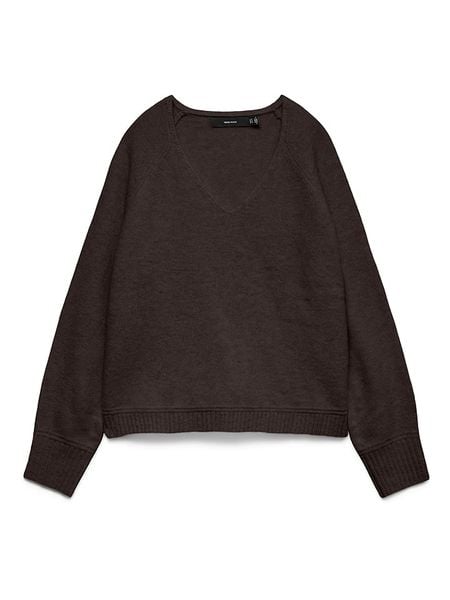 Vero Moda Sweter w kolorze brązowym rozmiar: L. Brązowe swetry Vero Moda, l, bez wzorów, z materiału, bez ramiączek. Za 104.39 zł.