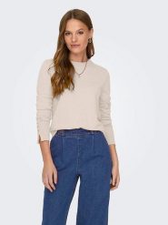 JDY Sweter w kolorze kremowym rozmiar: XL. Brązowe swetry JDY, xl, bez wzorów, bez ramiączek. Za 61.60 zł.