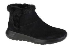 Buty zimowe damskie, Skechers On The Go Joy Bundle Up. Czarne trekkingi Skechers, z materiału, przed kolano, trekkingowe. Za 229.00 zł.