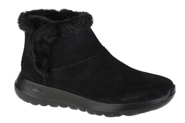 Buty zimowe damskie, Skechers On The Go Joy Bundle Up. Czarne trekkingi Skechers, z materiału, trekkingowe. Za 209.00 zł.