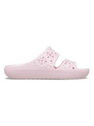 Crocs Klapki "Classic Floral" w kolorze jasnoróżowym rozmiar: 38/39. Różowe klapki Crocs, bez wzorów, z otwartym noskiem, bez obcasa. Za 132.45 zł.