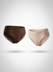 Wiskozowe figi z koronkowym wykończeniem 2 pack - wielobarwny. Figi Sinsay, l, bez wzorów, z koronki. Za 19.99 zł.