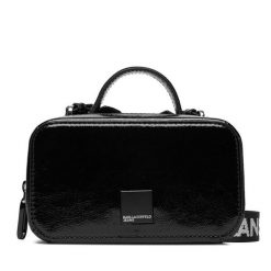 Torebka Karl Lagerfeld Jeans. Czarne torebki klasyczne Karl Lagerfeld Jeans, bez wzorów, z jeansu, bez dodatków. Za 559.99 zł.