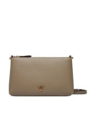 PINKO Torebka Flat Horizontal Mini AI 25-26 104277 A0F1 Szary. Szare listonoszki Pinko, bez wzorów, ze skóry, bez dodatków. Za 629.99 zł.