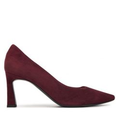Szpilki Pollini. Czerwone szpilki Pollini, bez wzorów, bez obcasa, na szpilce, bez zapięcia. Za 1,509.00 zł.