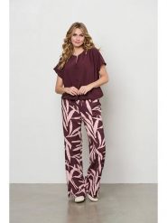 &Co Woman Spodnie w kolorze jasnoróżowo-fioletowym rozmiar: XXL. Różowe spodnie materiałowe &Co Woman, xxl, bez wzorów, z materiału, z podwyższonym stanem. Za 175.67 zł.