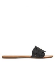 ONLY Shoes Klapki Onlfeli-6 Czarny. Czarne klapki ONLY SHOES, bez wzorów, ze skóry, bez obcasa. Za 99.99 zł.