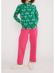 Blutsgeschwister Bluza "Oh So Nettkiss" w kolorze zielonym rozmiar: XS. Zielone bluzy Blutsgeschwister, xs, bez wzorów, z bawełny, bez kaptura. Za 114.17 zł.