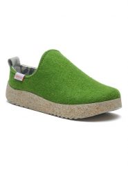 Comfortfusse Kapcie w kolorze zielonym rozmiar: 39. Zielone obuwie domowe Comfortfüße, bez wzorów, z materiału, z okrągłym noskiem, bez zapięcia. Za 167.28 zł.