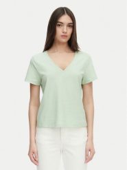 Tommy Hilfiger T-Shirt WW0WW48704 Zielony jasny Regular Fit. Zielone t-shirty TOMMY HILFIGER, m, bez wzorów, z bawełny, bez kołnierzyka, bez ramiączek. Za 249.99 zł.