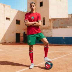 Koszulka piłkarska replika Puma Maroko Mistrzostwa Świata 2026 domowa. Bluzki Puma, xl, bez wzorów, sportowe, bez kołnierzyka, bez ramiączek. Za 449.99 zł.