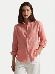 Polo Ralph Lauren Koszula 211970730012 Koralowy Classic Fit. Pomarańczowe koszule Polo Ralph Lauren, xl, bez wzorów, ze lnu, bez kołnierzyka, bez ramiączek. Za 589.99 zł.